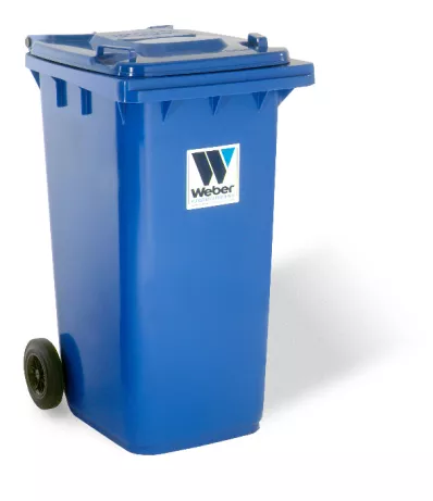 Контейнер для ТПВ об'ємом 240 літрів WEBER, колір синій